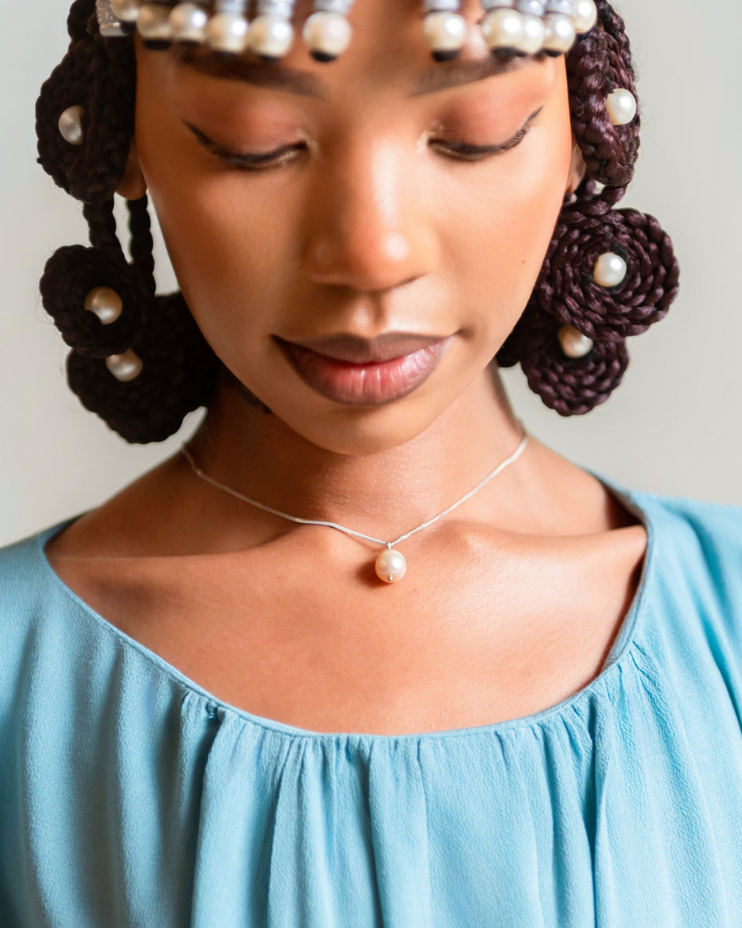 Sterling Silver & Fresh Water Pearl Necklace