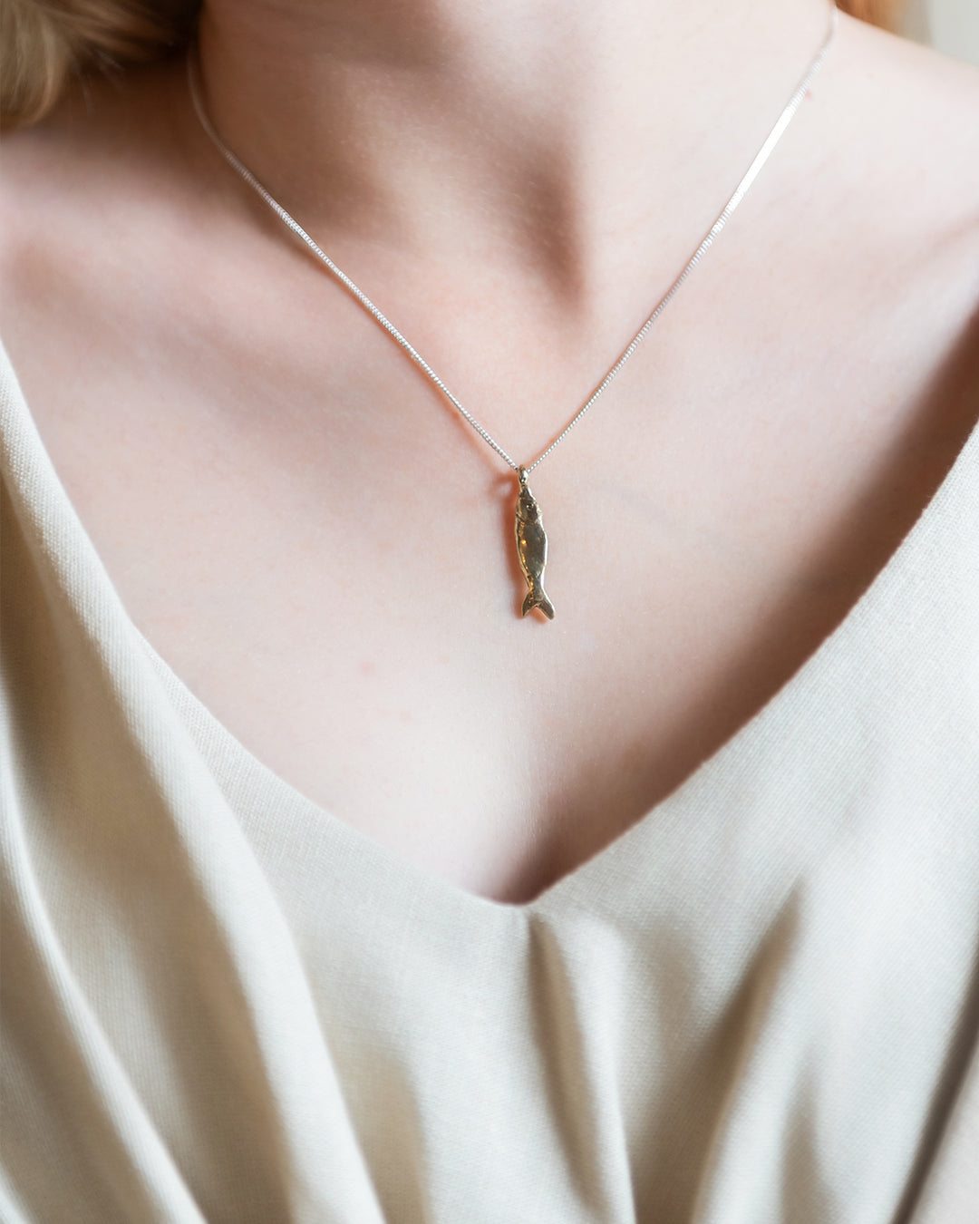 Sterling Silver Fish Necklace