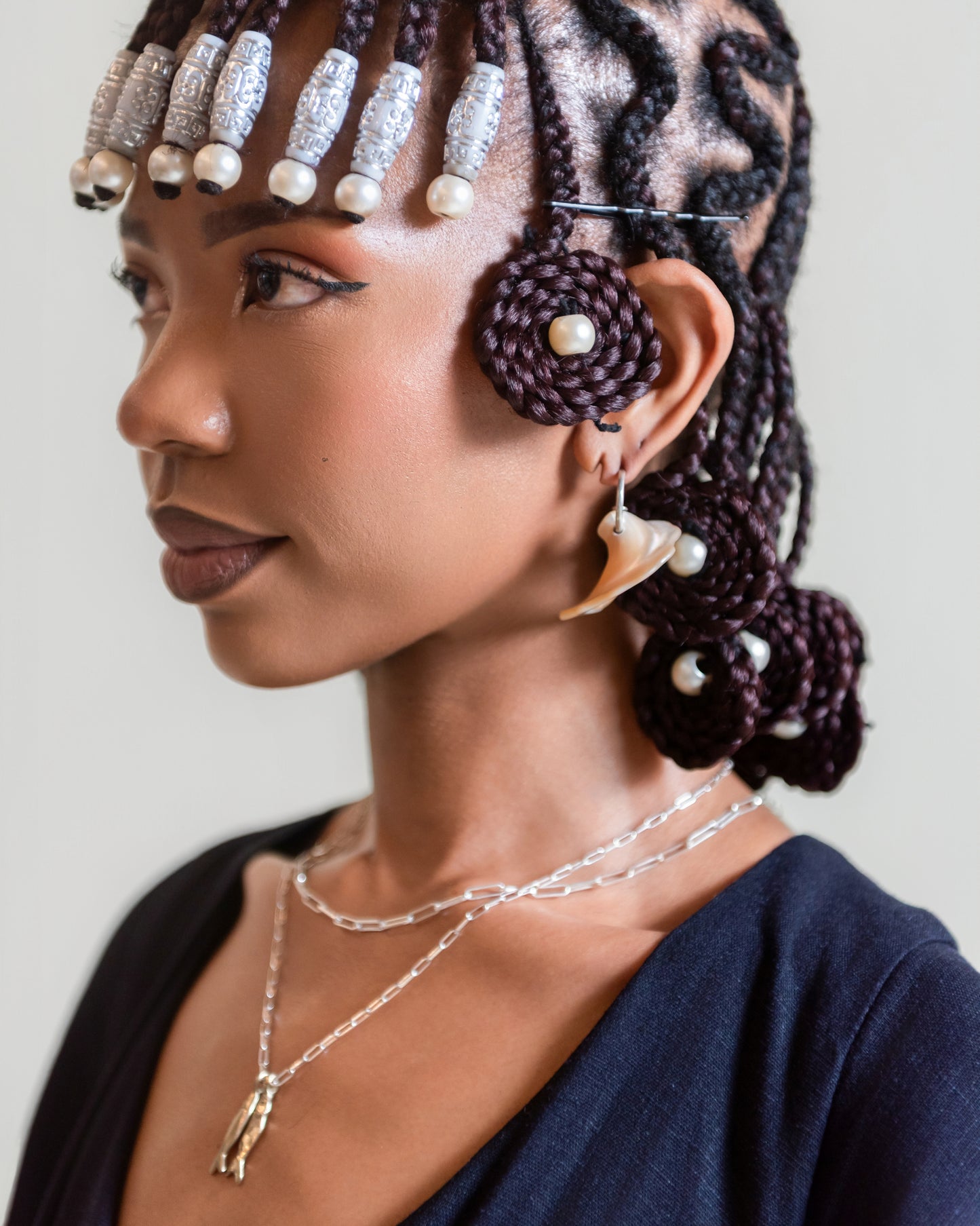 Double Sterling Silver Fish Pendants on Paperclip Chain