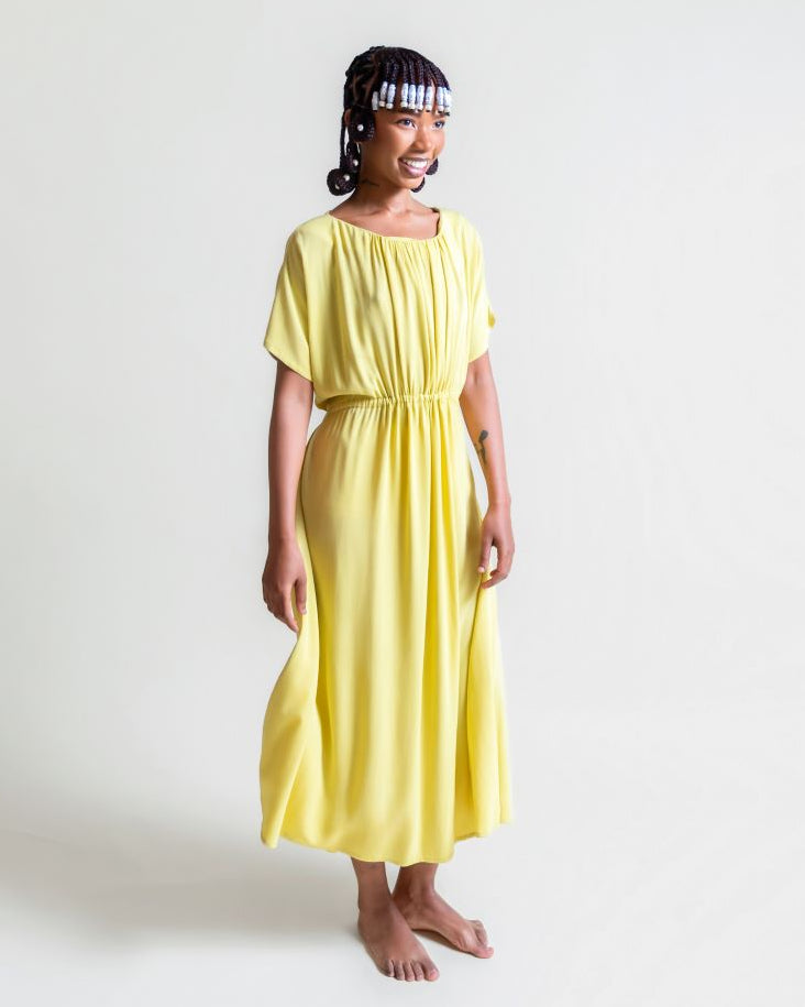vicki dress - chartreuse