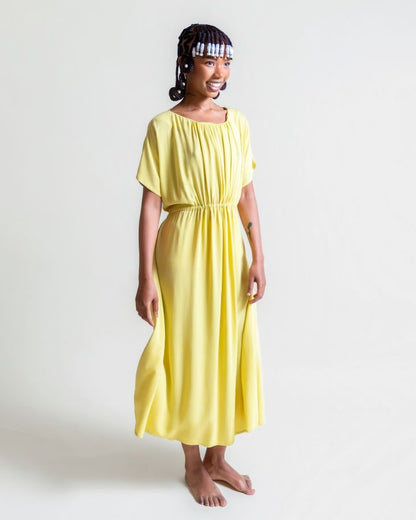 vicki dress - chartreuse