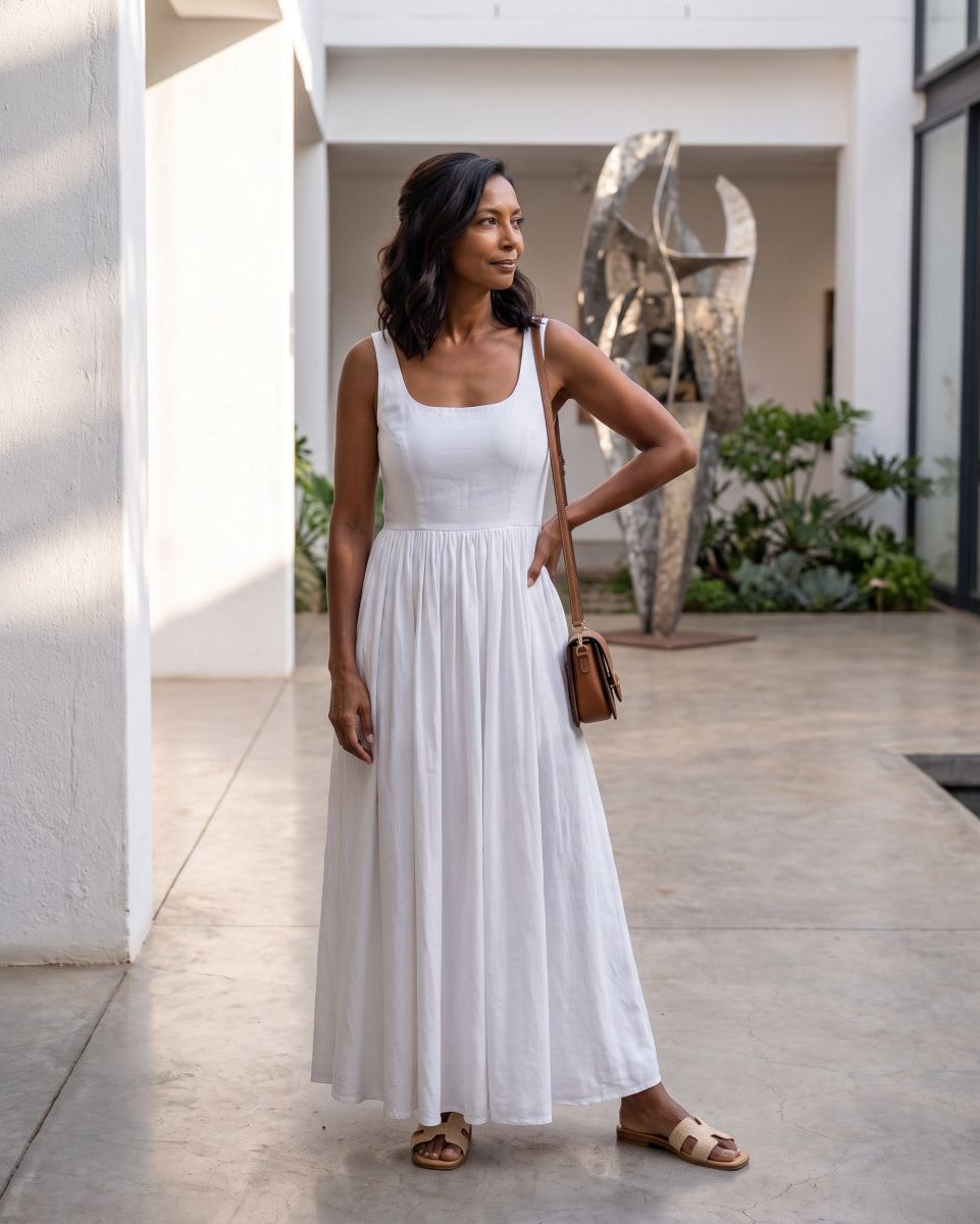 suzanna summer dress - white