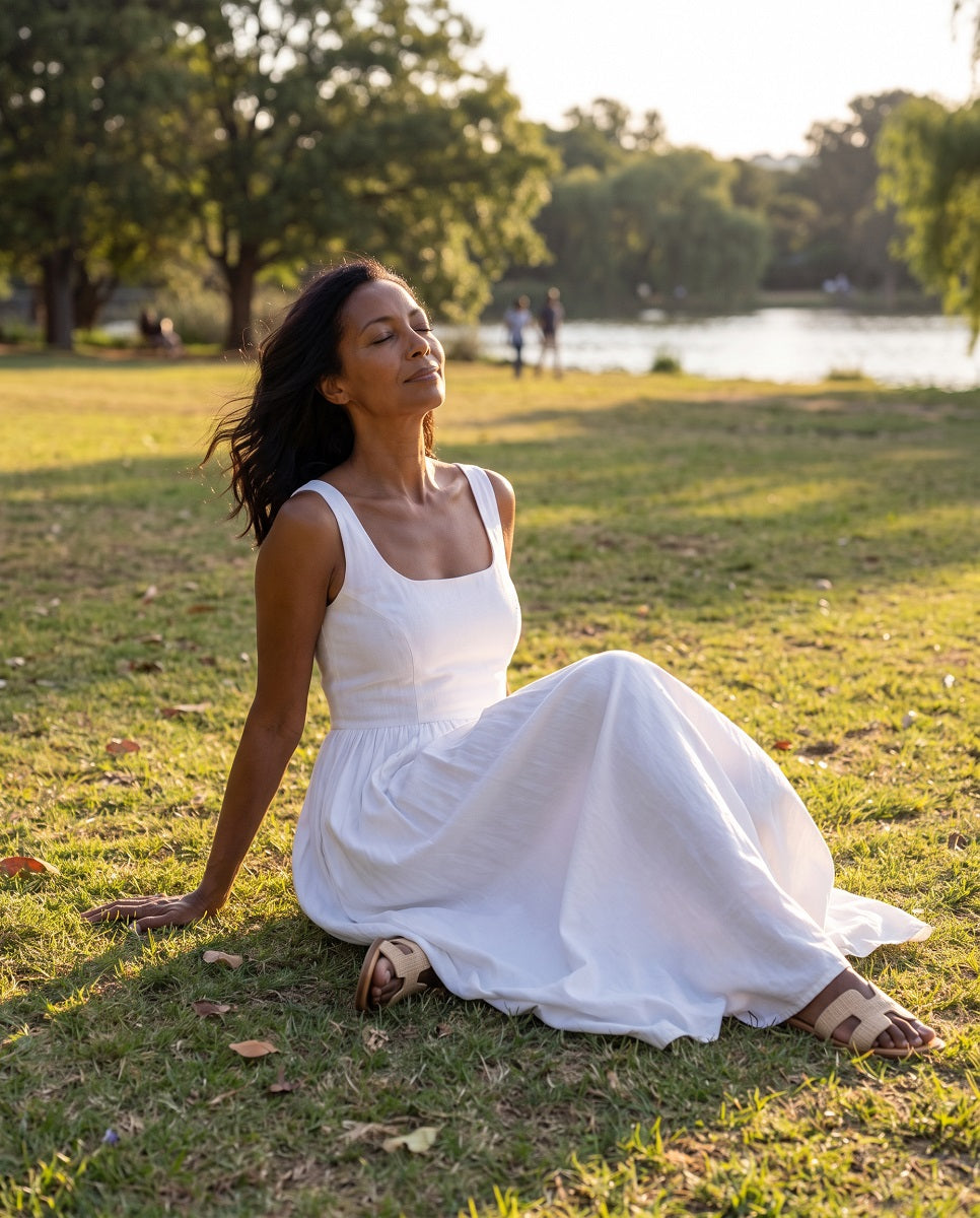 suzanna summer dress - white