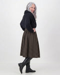 andile wool skirt - chocolate brown check