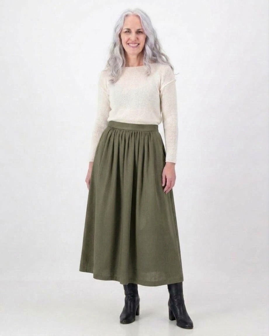 andile skirt - khaki green