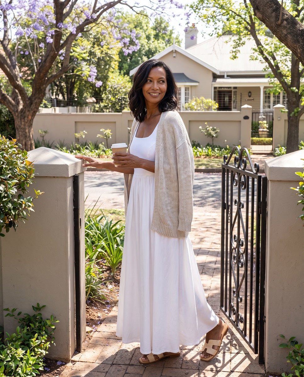 suzanna summer dress - white