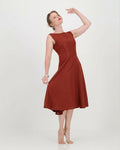 mpilo boatneck dress - rust