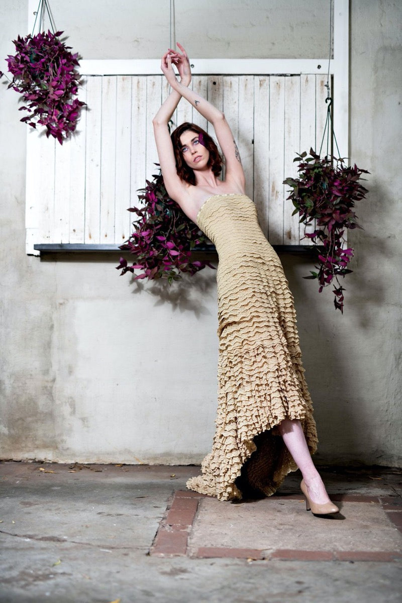 LUNAR sienna gown, eco fashion, sustainable