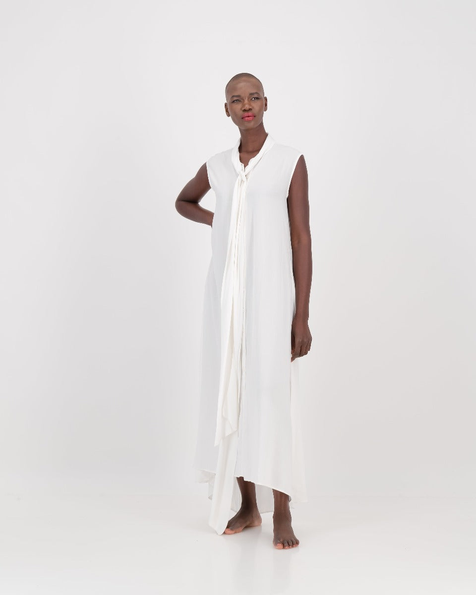 LUNAR, sleeveless vanessa -white  eco fashion, sustainable