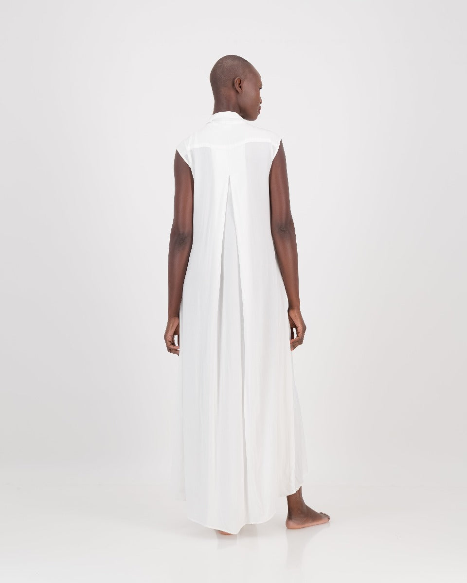 LUNAR, sleeveless vanessa -white eco fashion, sustainable