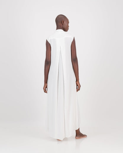 LUNAR, sleeveless vanessa -white eco fashion, sustainable