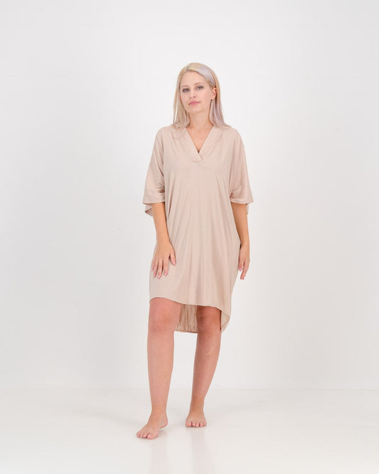 LUNAR, sahara summer kaftan - stone, eco fashion, sustainable