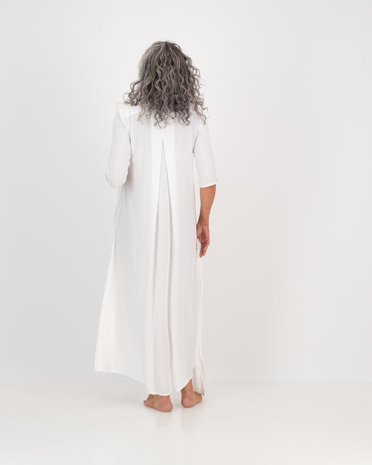 LUNAR, vanessa with sleeves -white eco fashion, sustainable