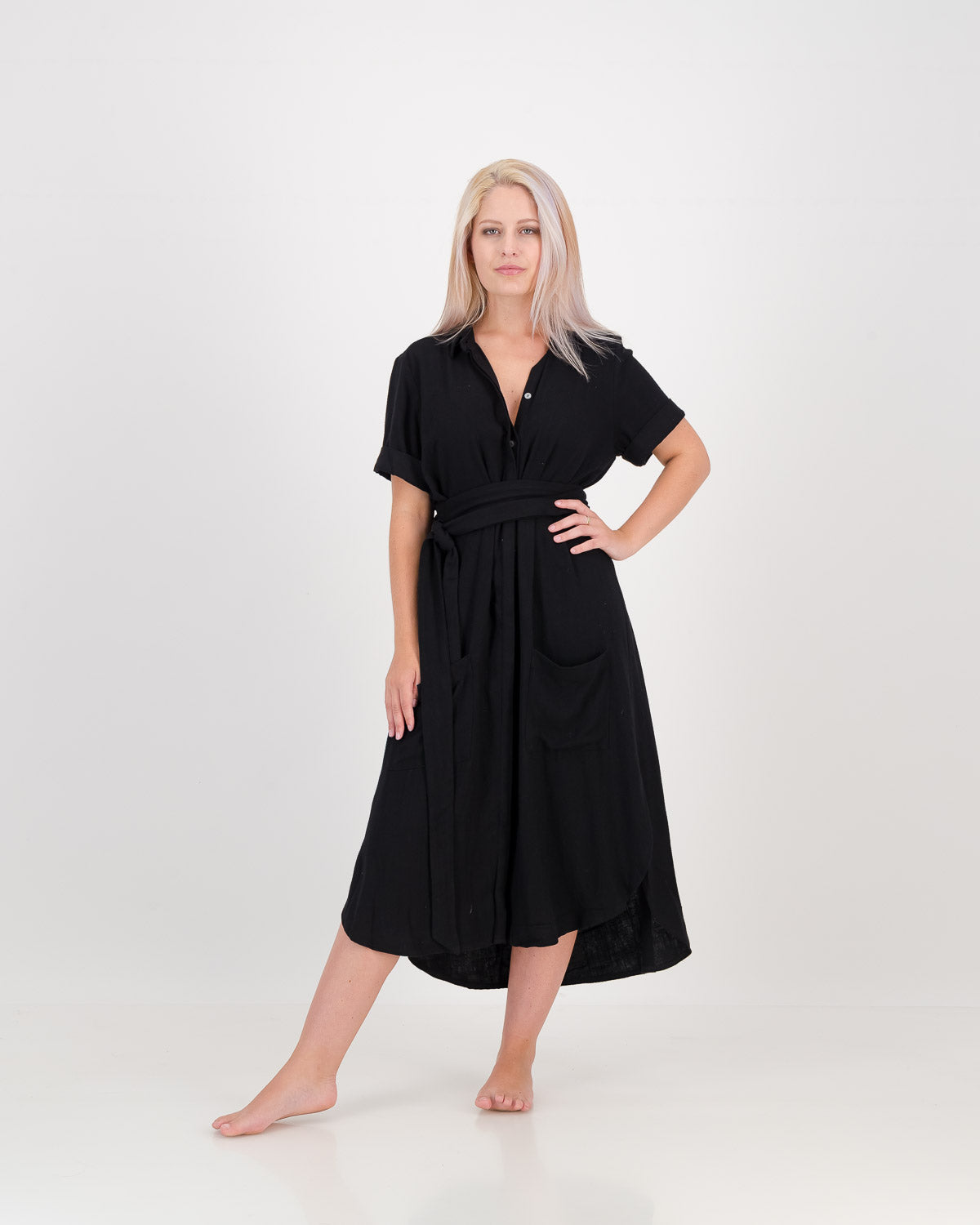 LUNAR clothing, karen dress -black, eco fashion, sustainable