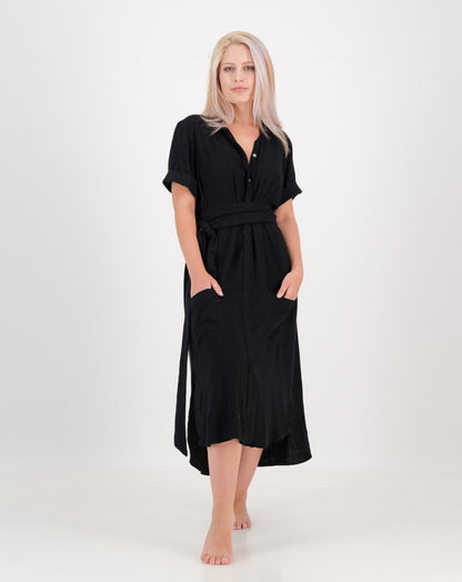 LUNAR clothing, karen dress -black, eco fashion, sustainable