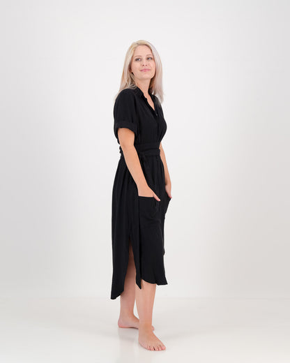 LUNAR clothing, karen dress -black, eco fashion, sustainable
