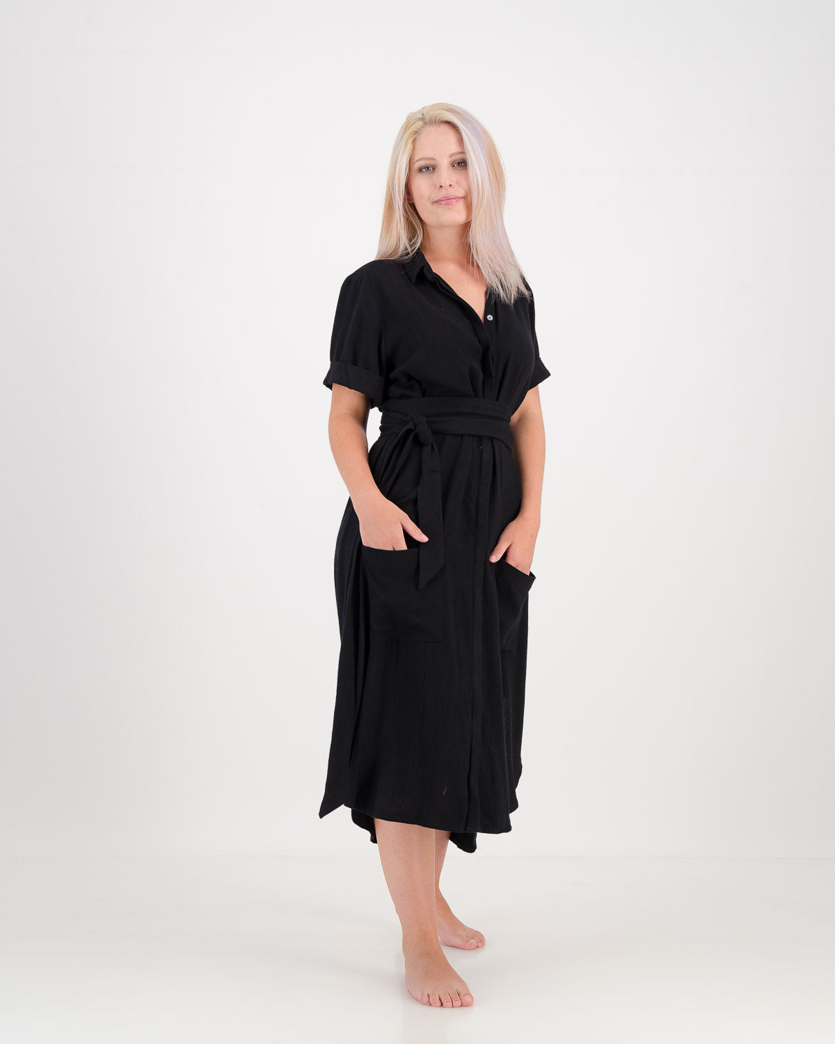 LUNAR clothing, karen dress -black, eco fashion, sustainable