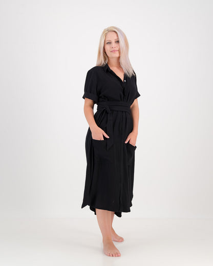 LUNAR clothing, karen dress -black, eco fashion, sustainable