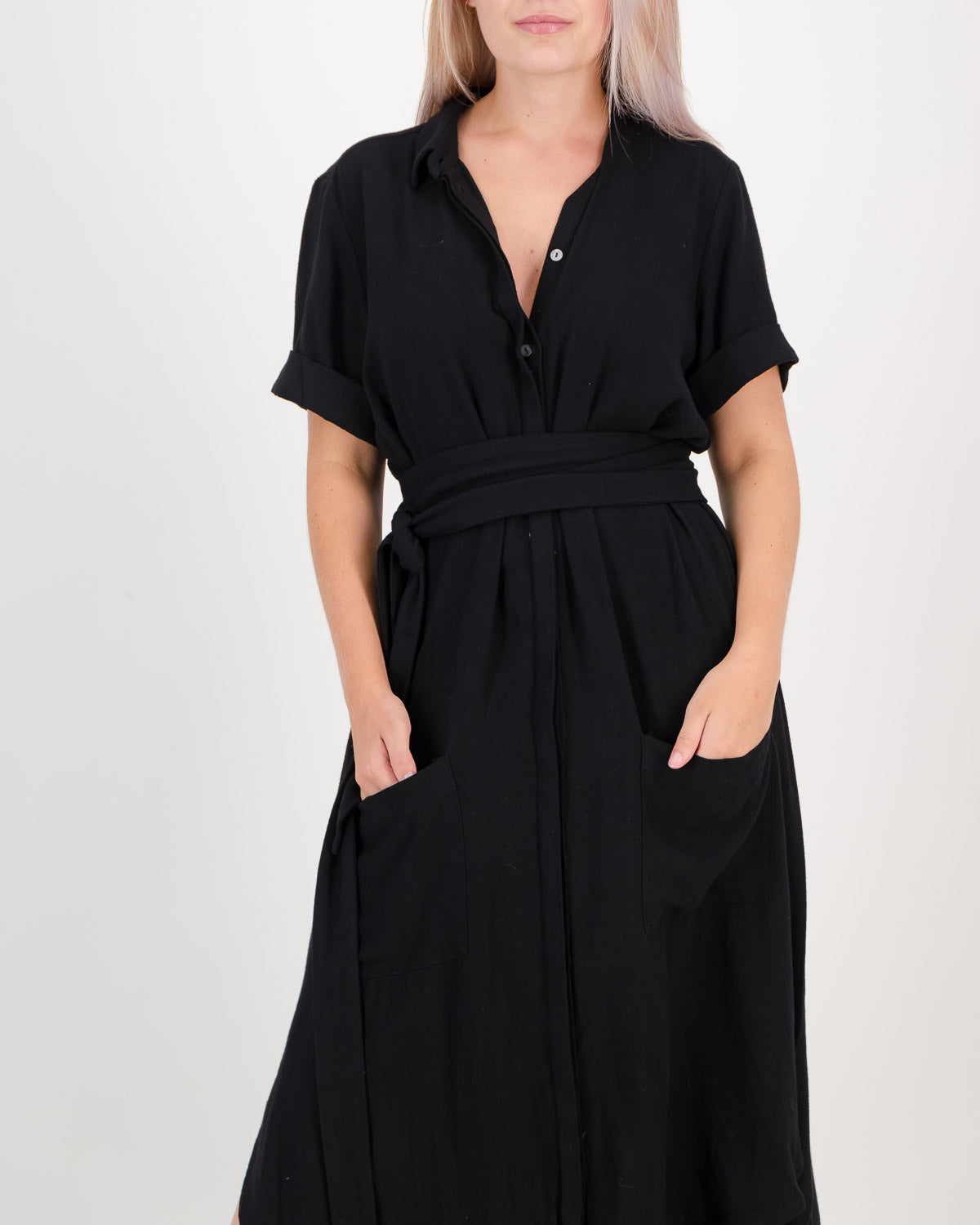 LUNAR clothing, karen dress -black, eco fashion, sustainable
