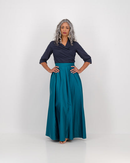 LUNAR clothing, Zinhle skirt - peacock, eco fashion, sustainable