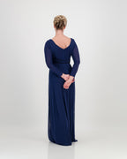long sleeve cleo dress - navy
