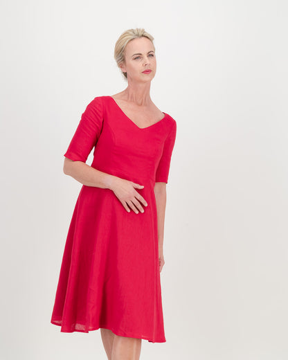 mila dress - red