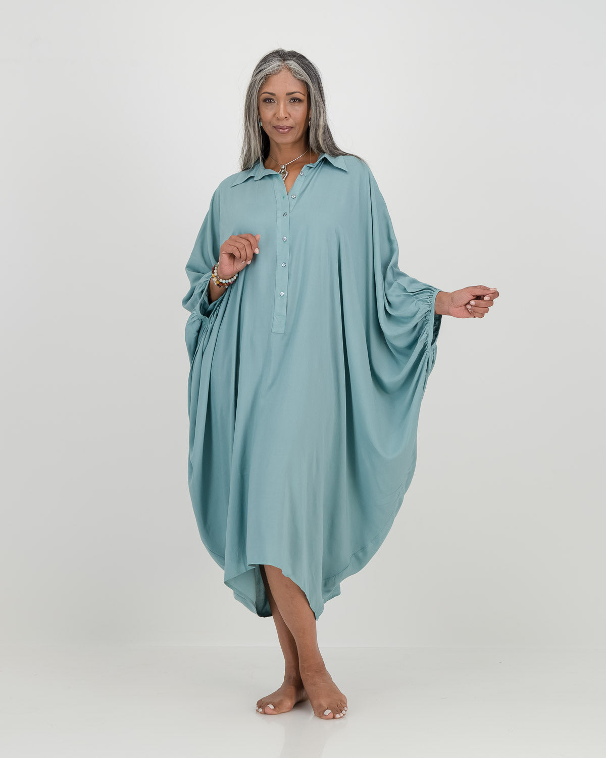 artist kaftan - duck egg