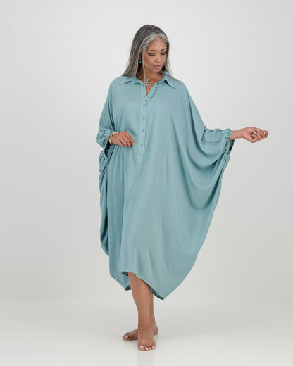 artist kaftan - duck egg