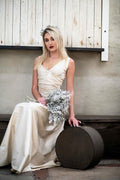 LUNAR jade wedding dress, sustainable, eco fashion