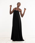 Happy dress - full length black maxi dress by Lunar